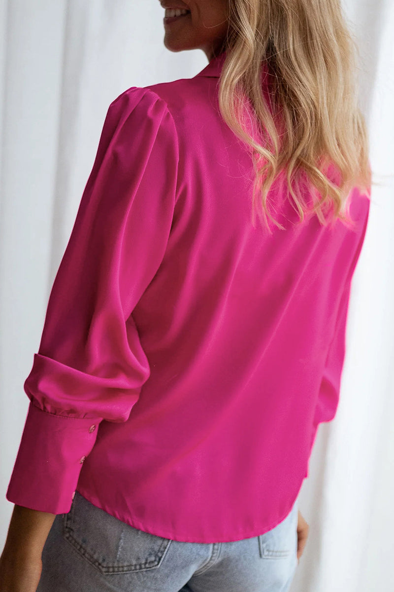 Alicia | Elegant tops with a plain turn-down collar