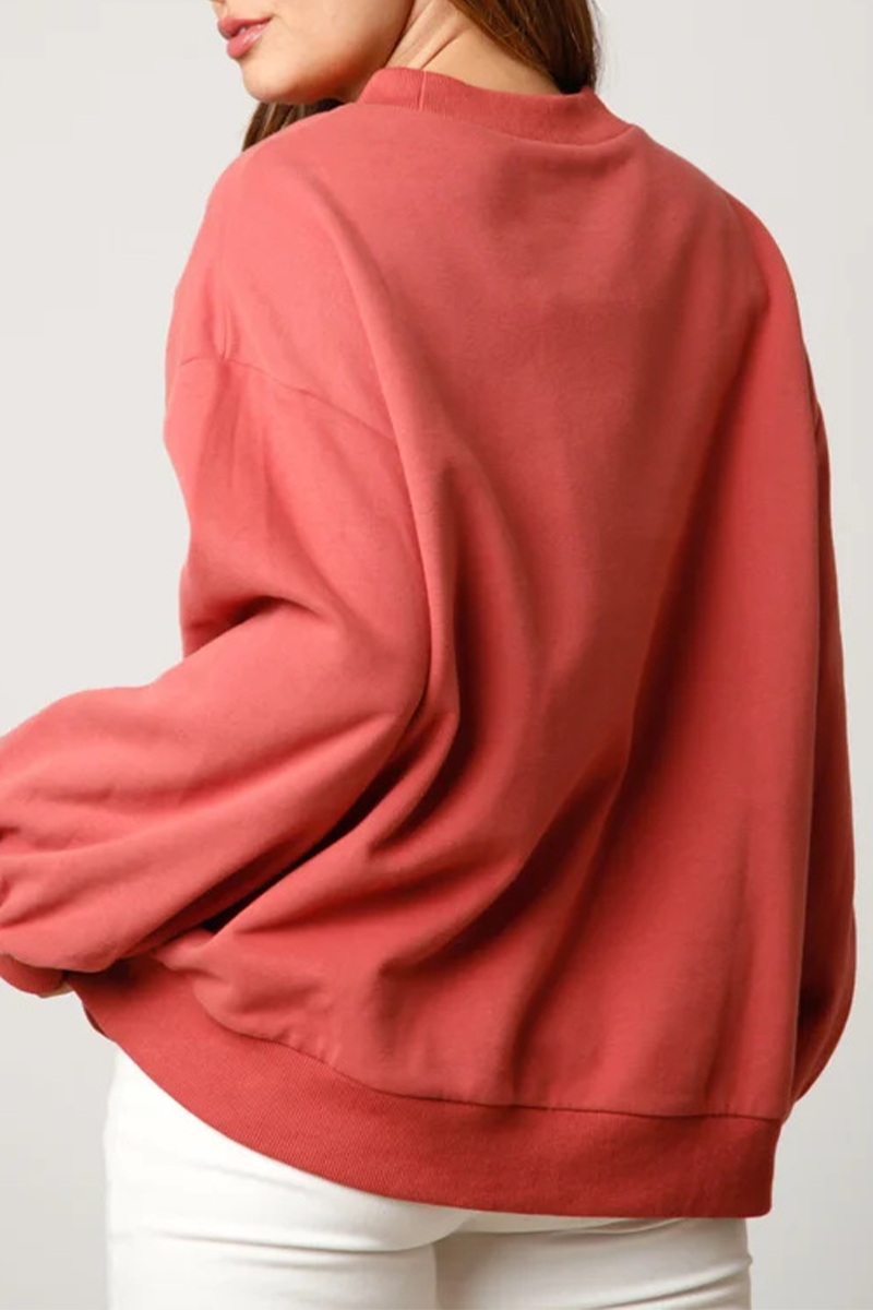 Alina | Casual solid color O-neck sequin tops