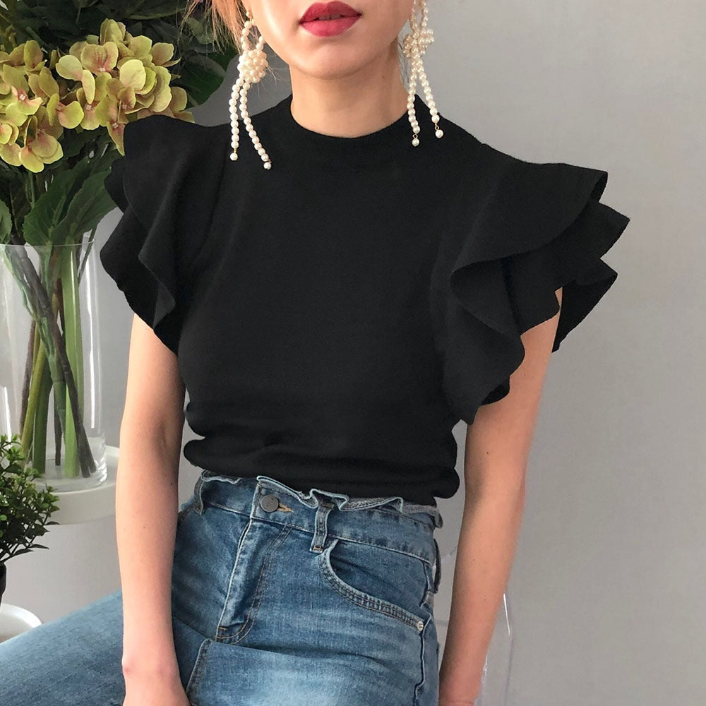Maribel® | Fashionable Blouse Hemmed With Ruffles