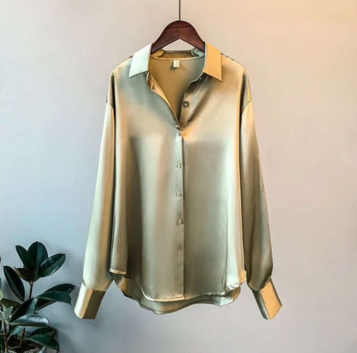 Maya® | Long-Sleeved Blouse Made Of Satin Silk