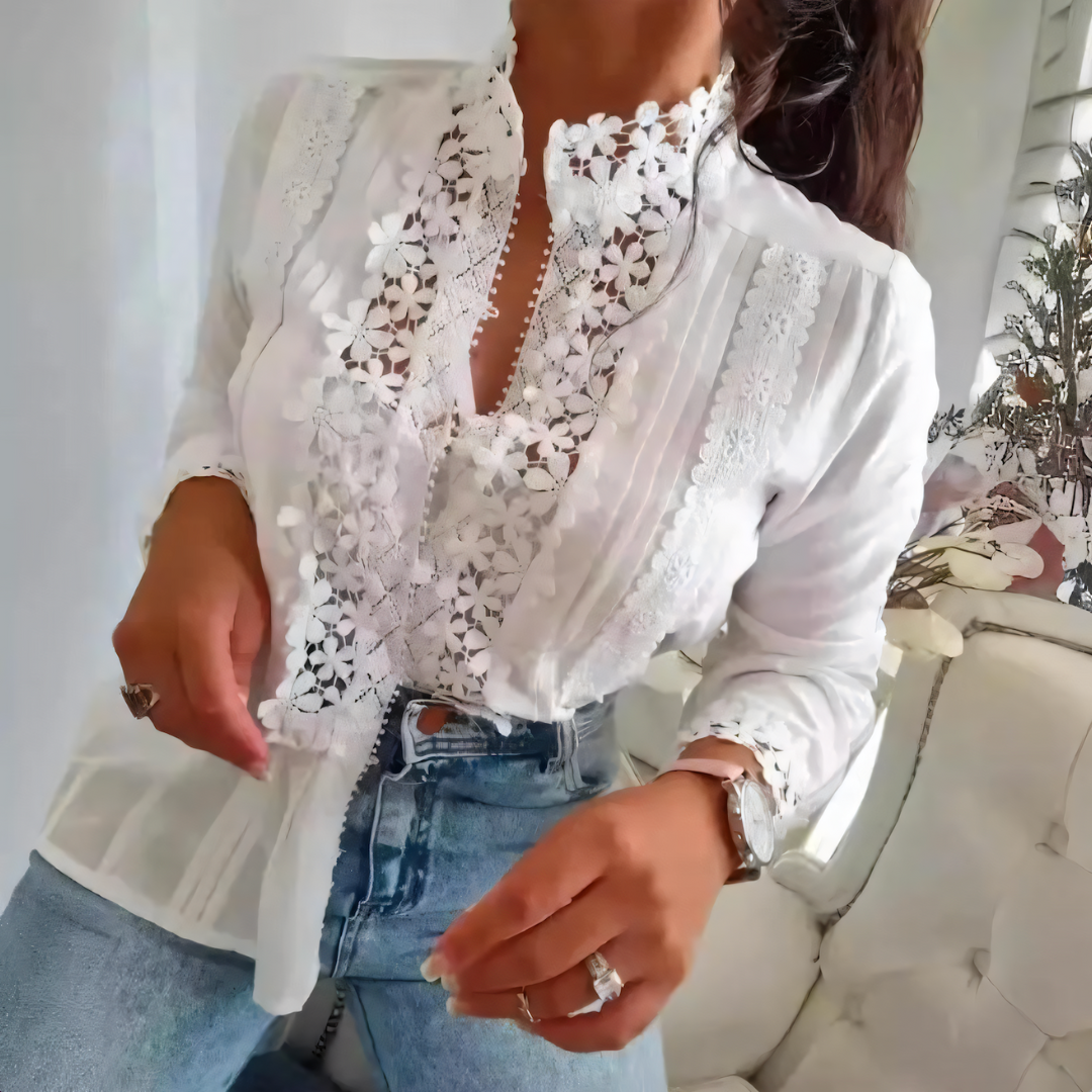 Jolanda® | Floral Blouse With Lace Pattern