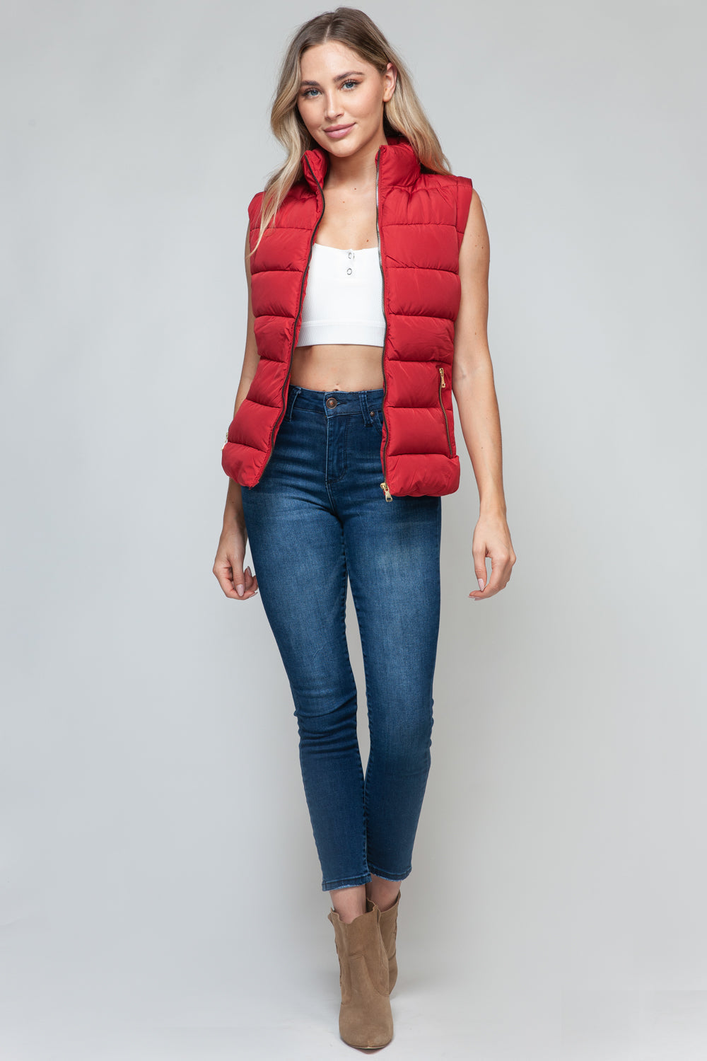 Marie | Snobbish turtleneck vest with zip and pockets