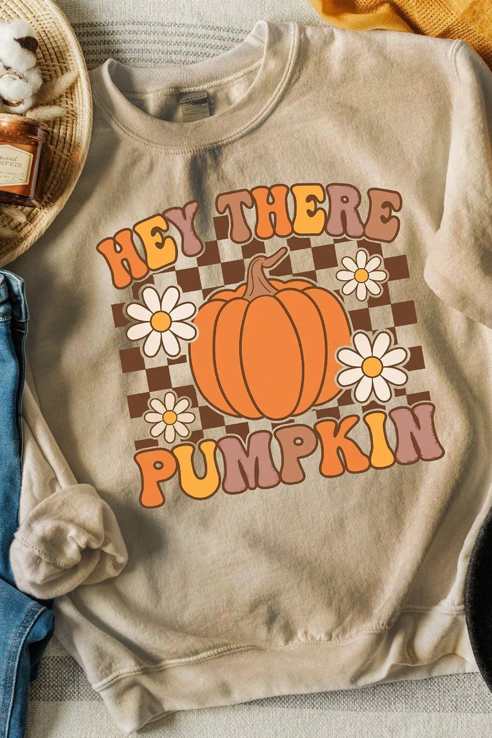 Barbara | Long-sleeved sweatshirt with a pumpkin graphic