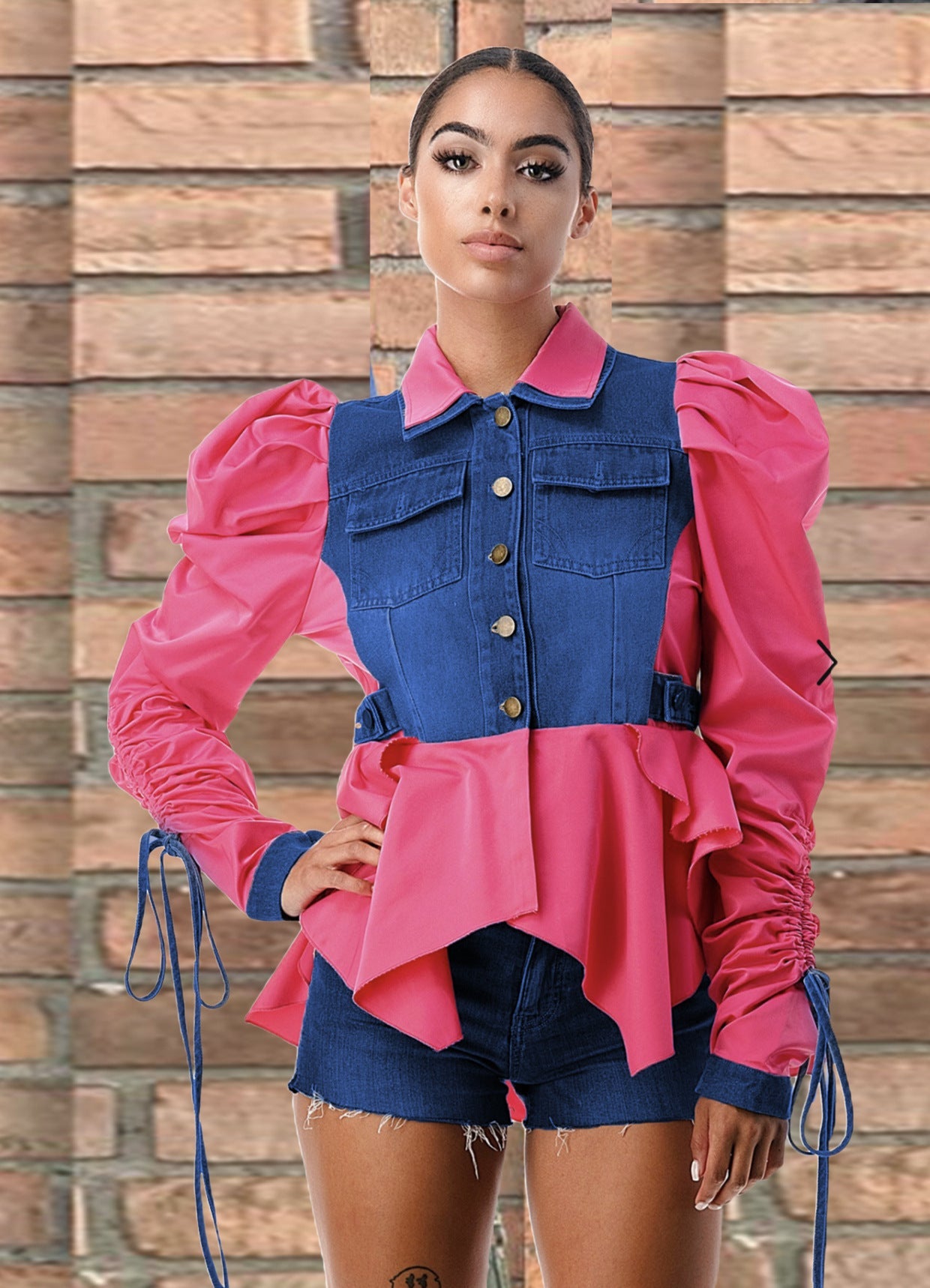 Denim Blouse with Classic and Chic Design