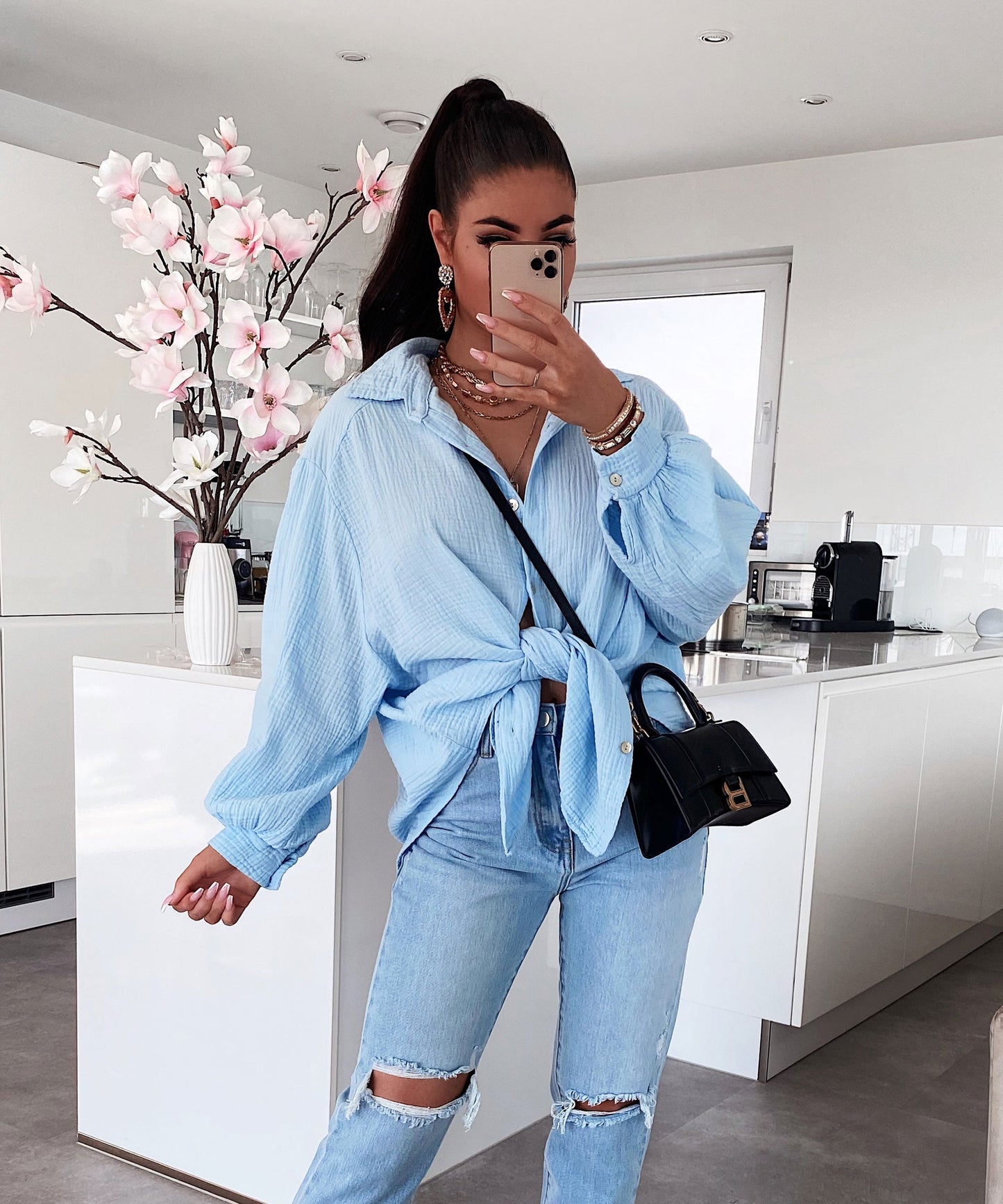 Lucia® | Blouse Light Blue Short