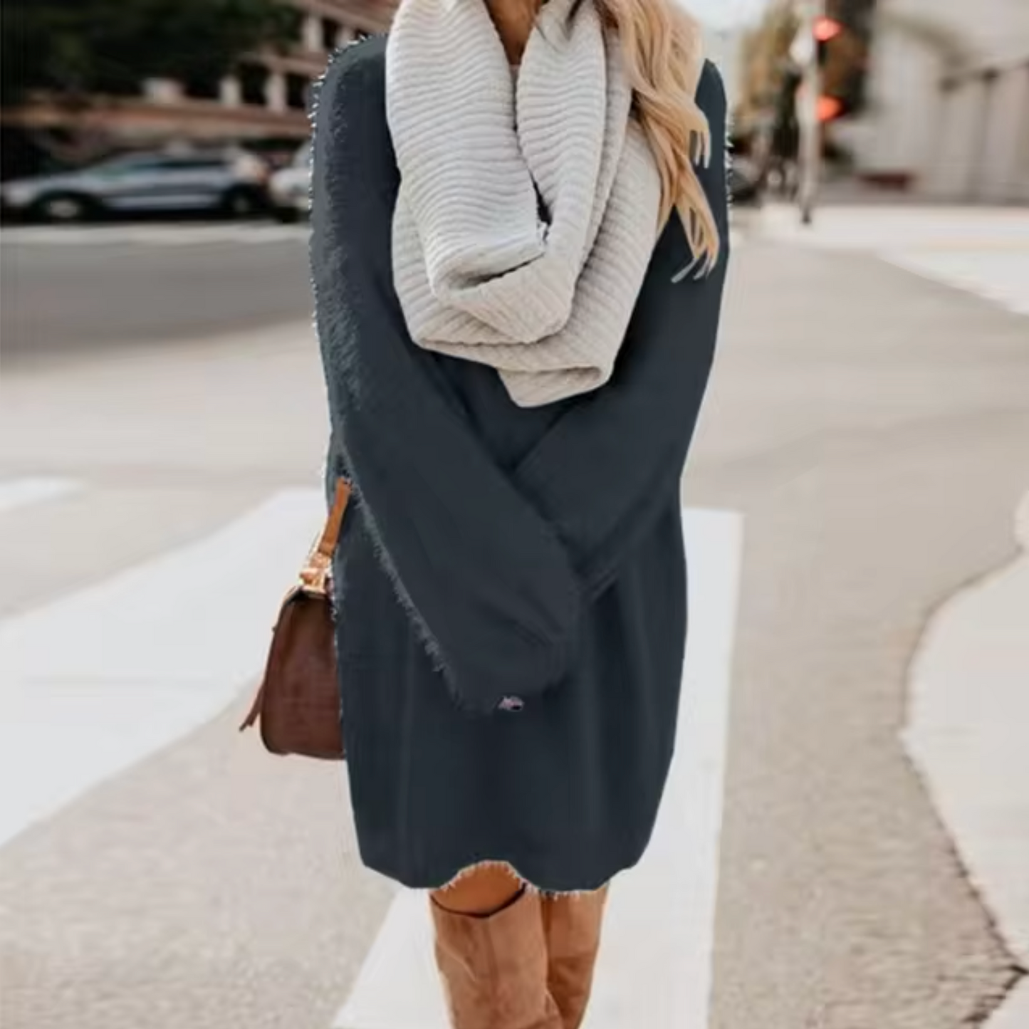 Maria José | Cotton knit sweater dress