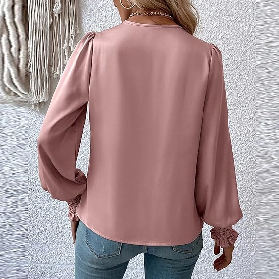 Maricarmen® | Elegant Blouse Top With V-Neck And Balloon Sleeves