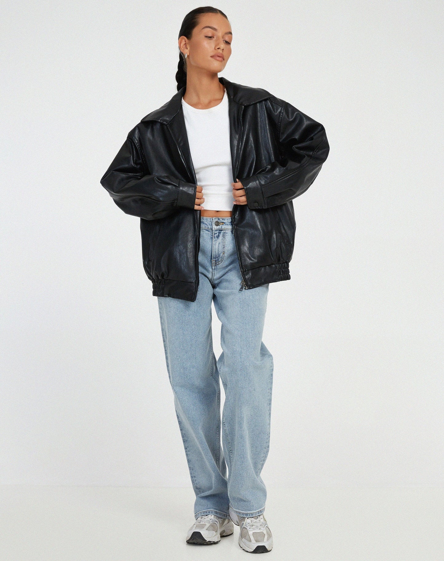 Maite | Loose women's leather jacket