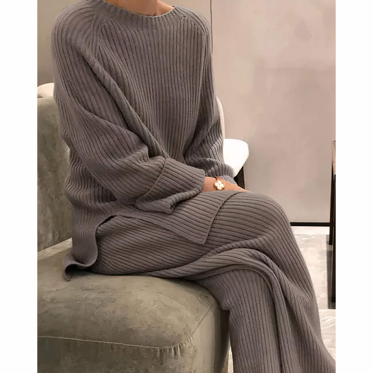 Cristina® | Casual set consisting of a knitted sweater and trousers
