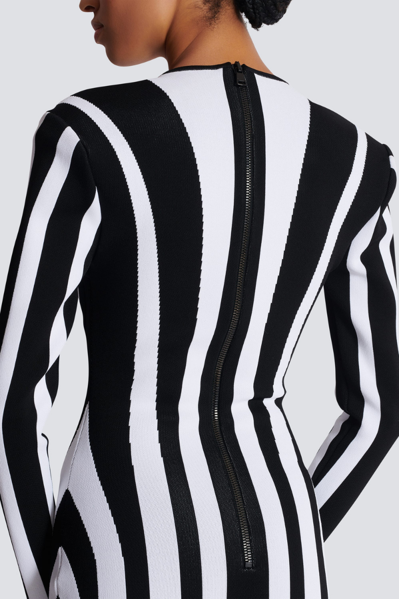 Karla® | Long-Sleeved Striped Mini Knit Dress