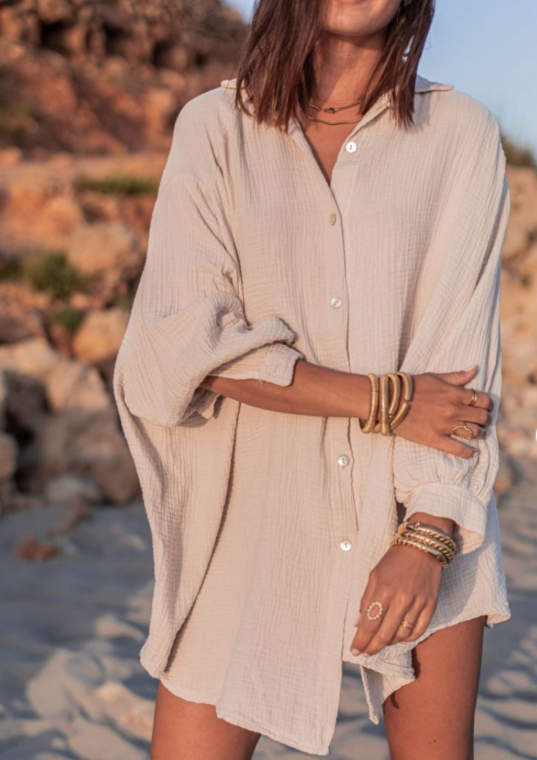 Sara® | Colored Linen Blouse For Summer