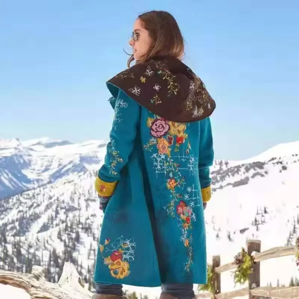 Bonifacia | Mid-length winter jacket with print
