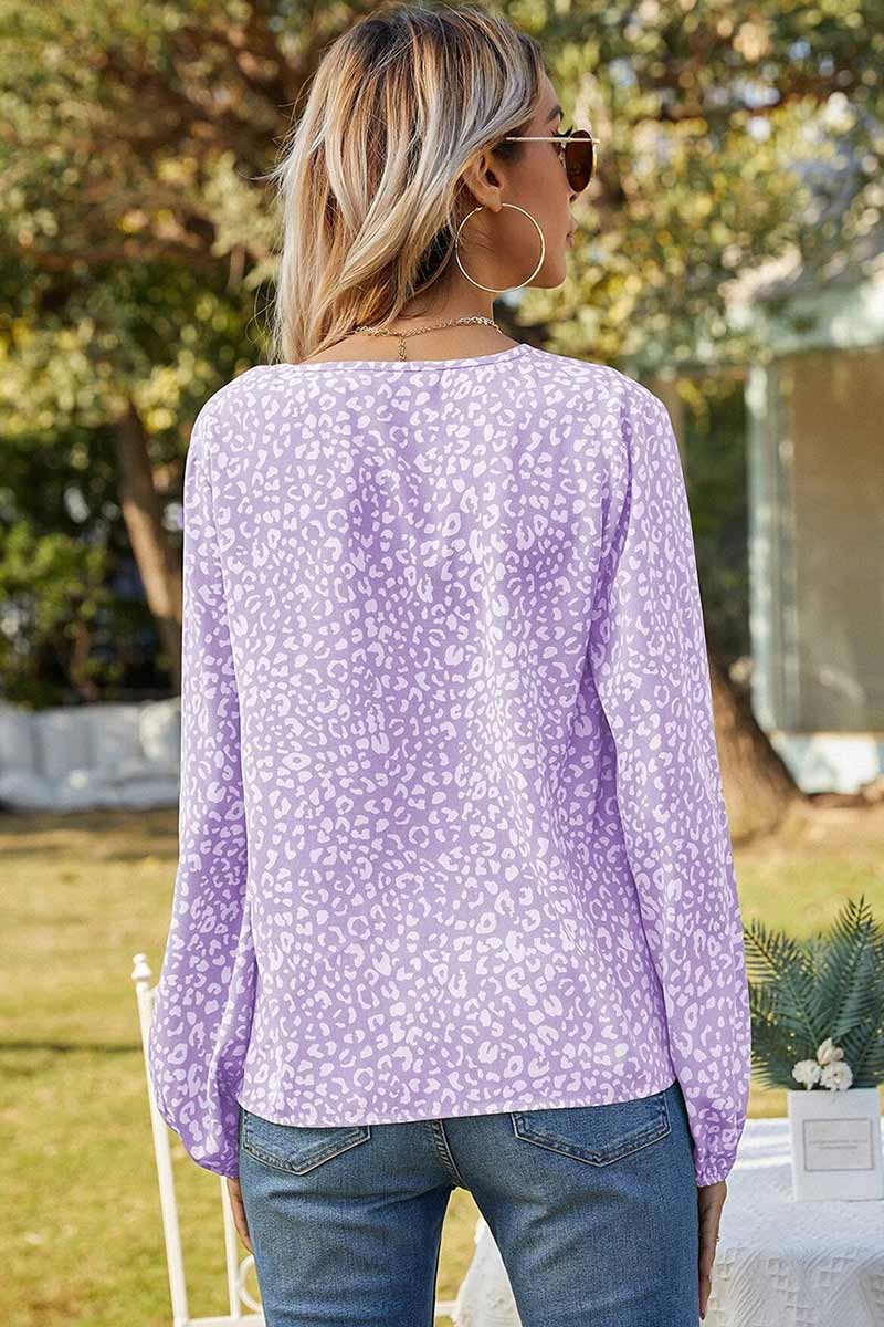 Carmen | Floral print shirt with gathered cuffs
