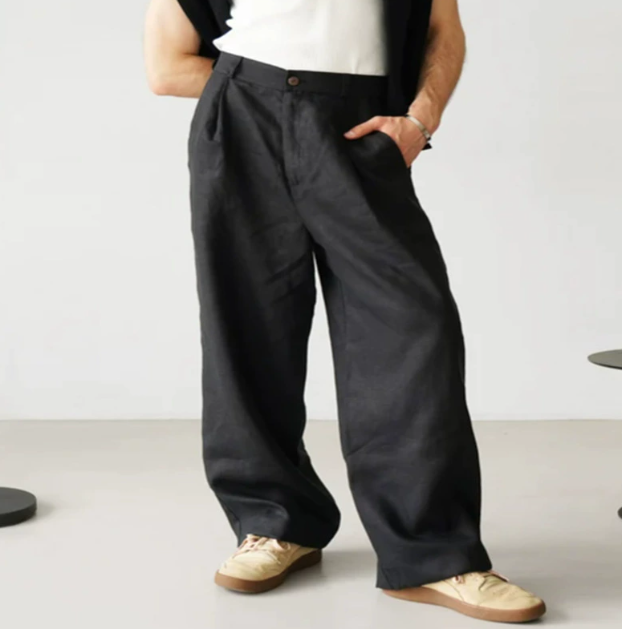Nelson | Men’s Trousers – Comfortable Cotton – Relaxed Fit – Full Length