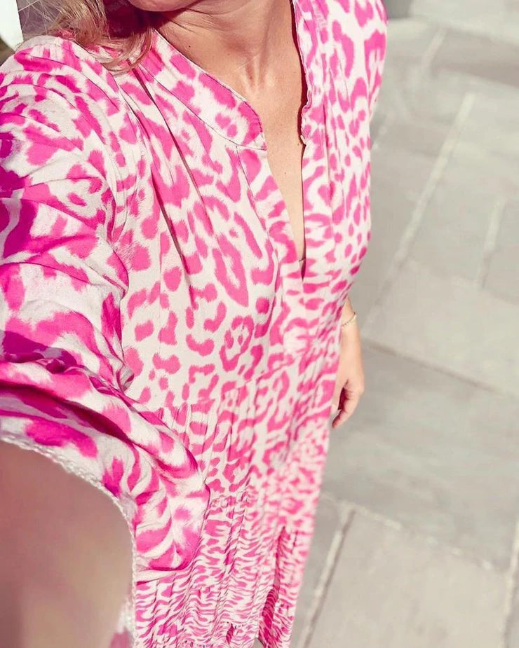 Viviana® | Long Women'S Dress With Leopard Print