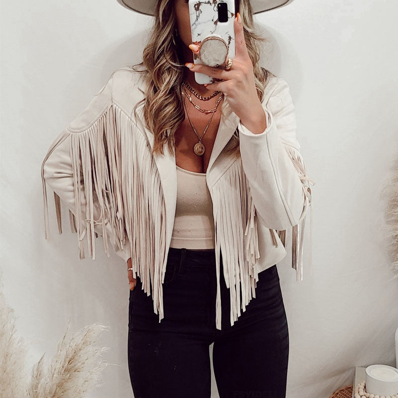 Elsbeth® | Suede jacket with fringes