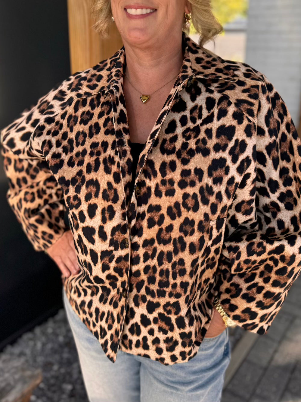 Griselda | Leopard jacket super oversized camel