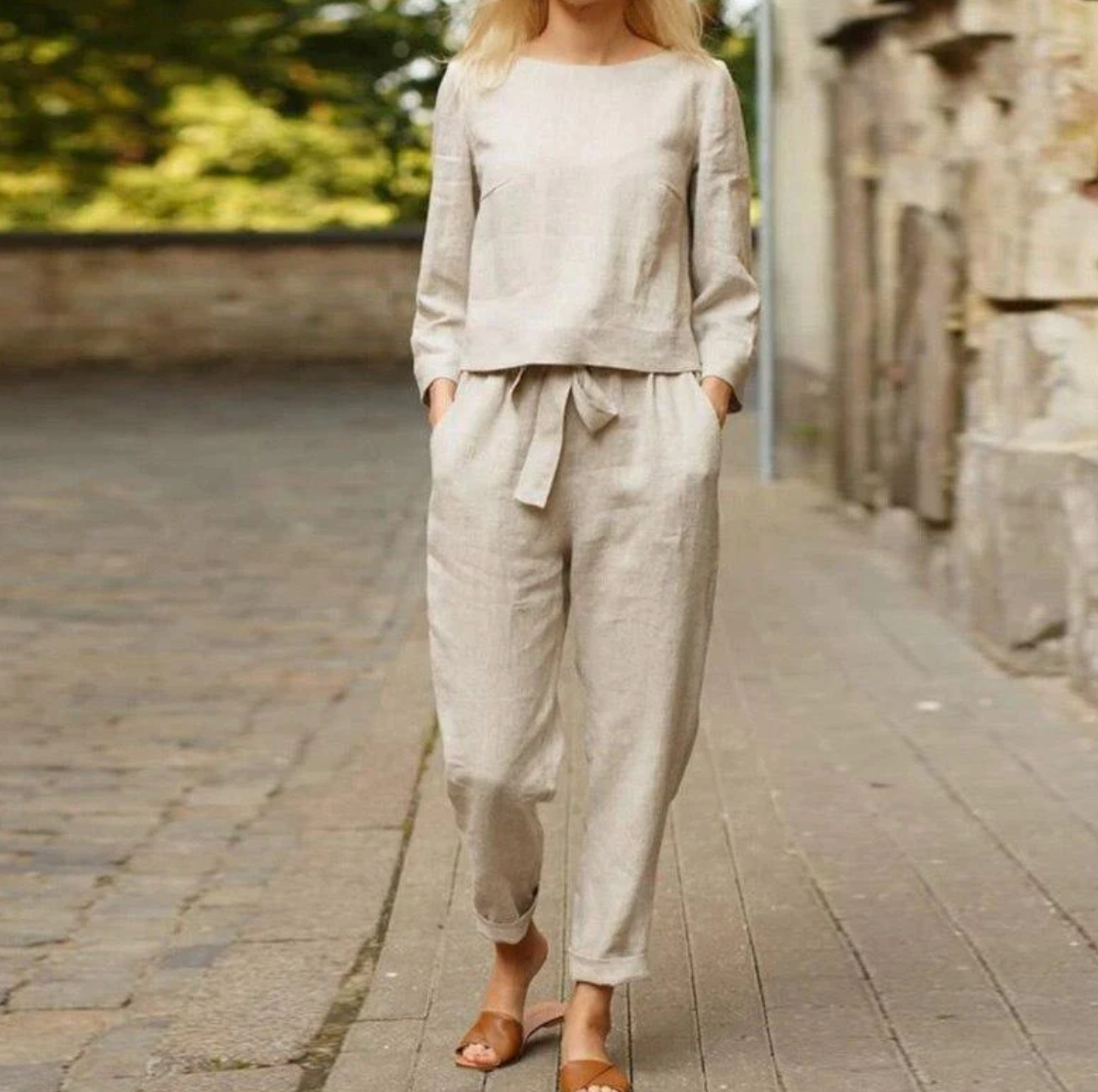 Rebecca® | Casual Long-Sleeved Top And Pants Set