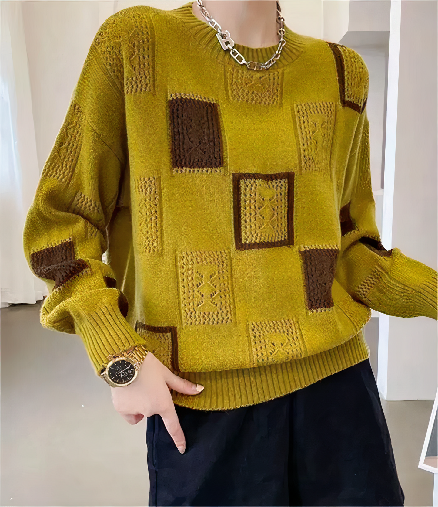 Fleur | Geometric jersey patchwork