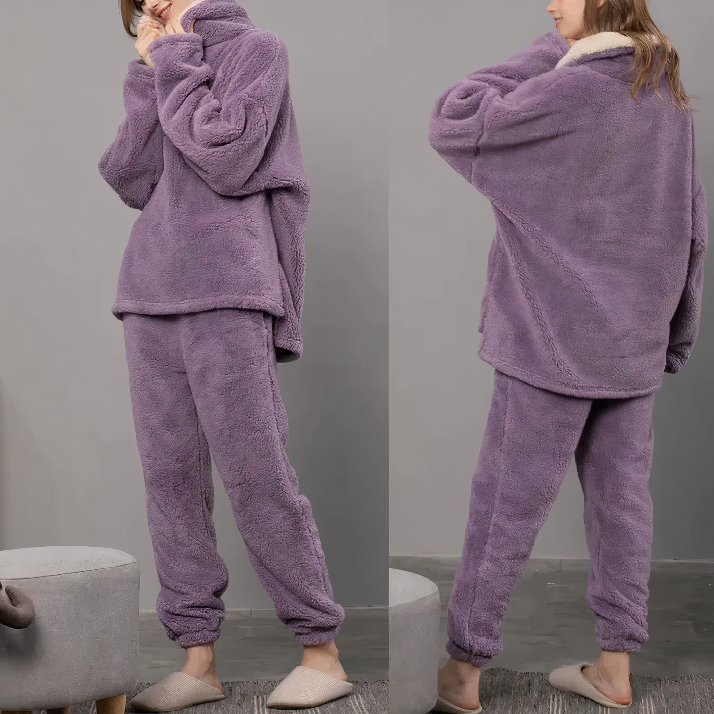 Elizabeth | Fleece pajama set for women