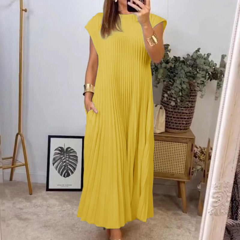 Araceli® | Elegant Pleated Maxi Dress