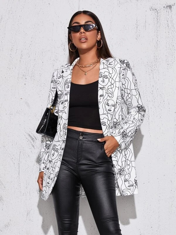 Ruth | Women's blazer with art print