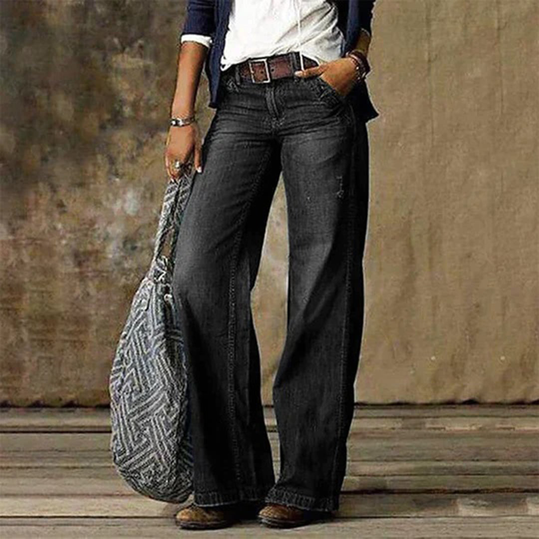 Ruby | Women’s Trendy High-Waisted Wide-Leg Jeans