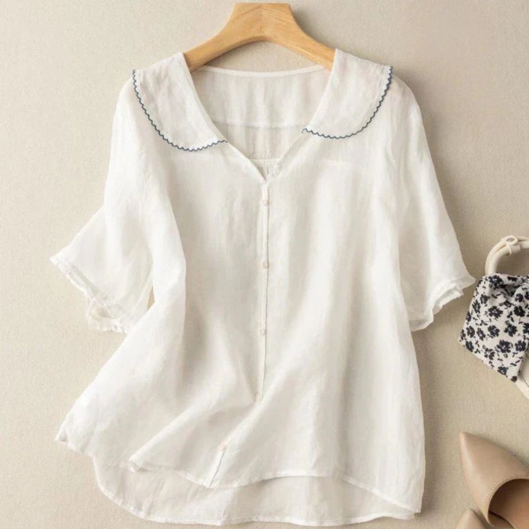 Clarisa® | Lightweight ladies blouse with button placket