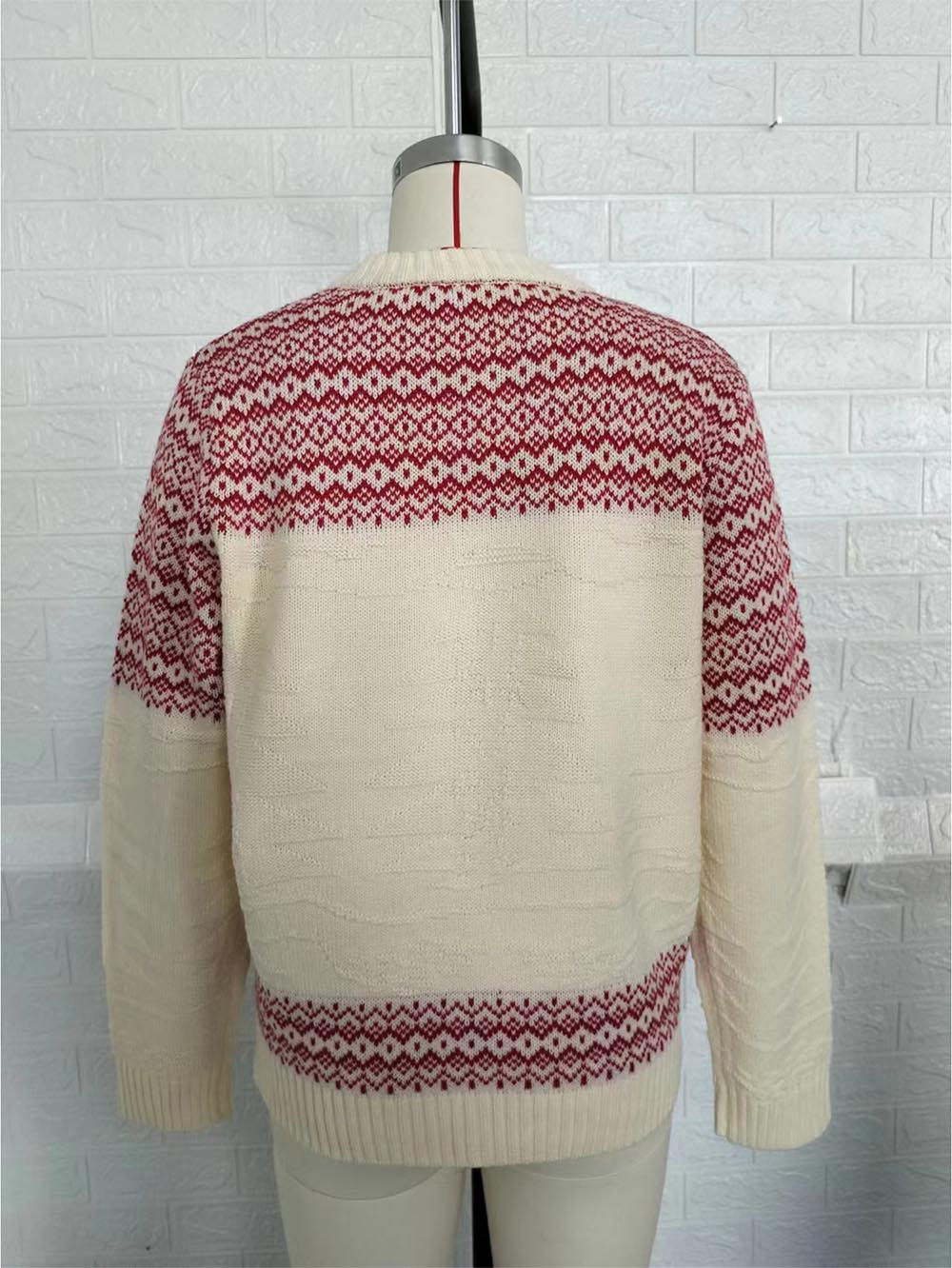 Delia | Ugly Christmas sweater with reindeer sequin embroidery