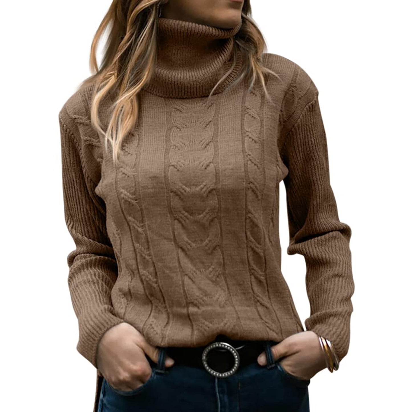 Julieta® | Turtleneck sweater (made from high-quality viscose)