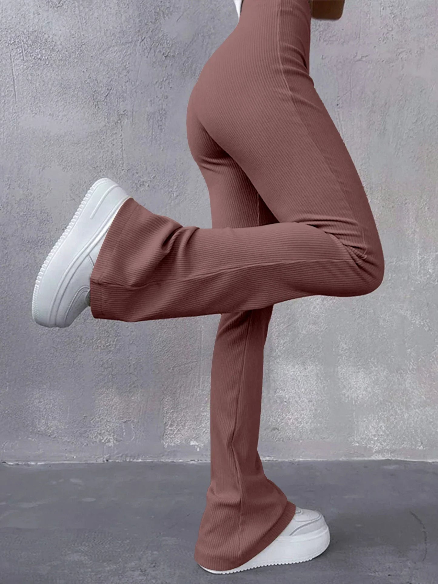 Virginia® | Ribbed Flare Pants High Waist