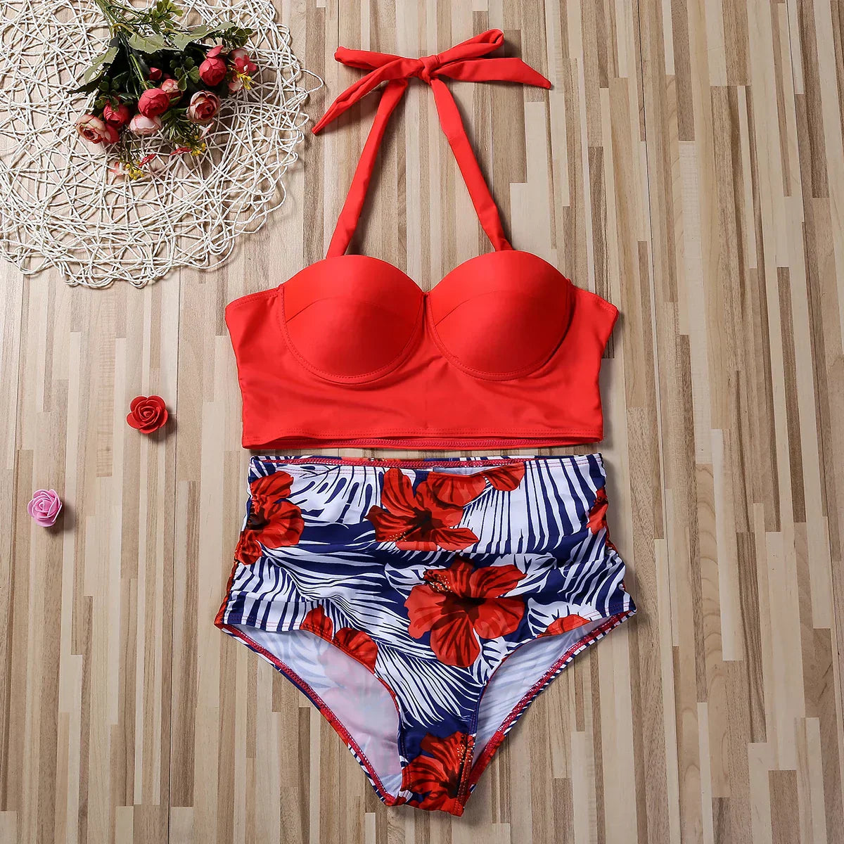 Verónica® | Up Top With High-Waisted Floral Shorts