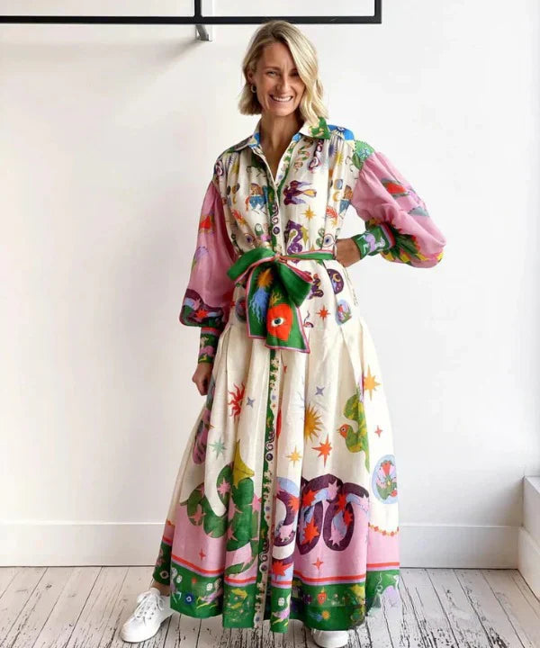 Ramona® | Creative printed maxi dress for women