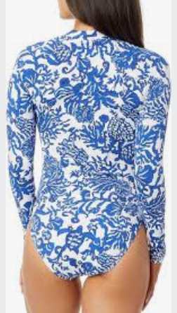 Leila® | Sleeve Zip-Up Swimsuit