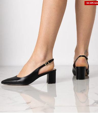 Malena® | Stylish Black Shoes With Black Strap