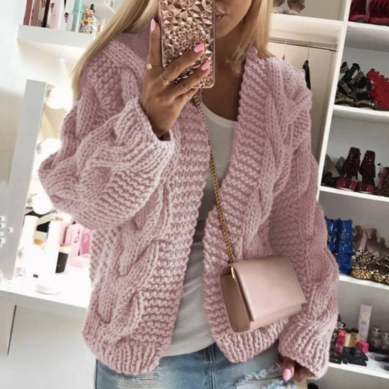 Monica | Women's cardigan with a strong line pattern