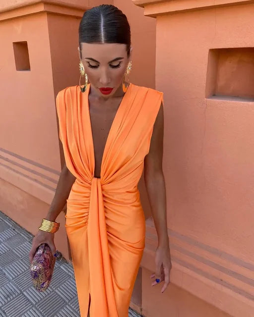 Darcy | Elegant Pleated Maxi Dress
