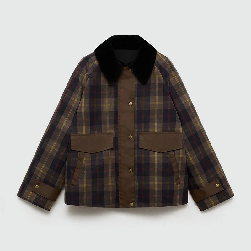 Trinidad | Modern women's jacket with checked patchwork