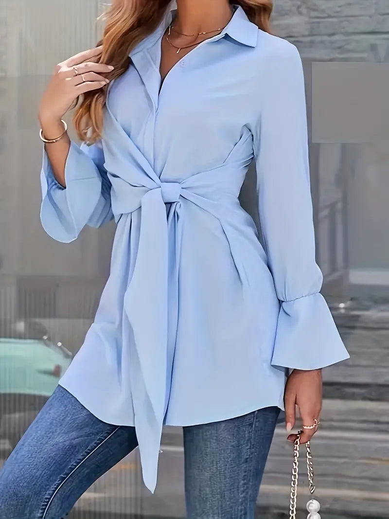 Jennifer® | Elegant Blouse With A Tie Belt