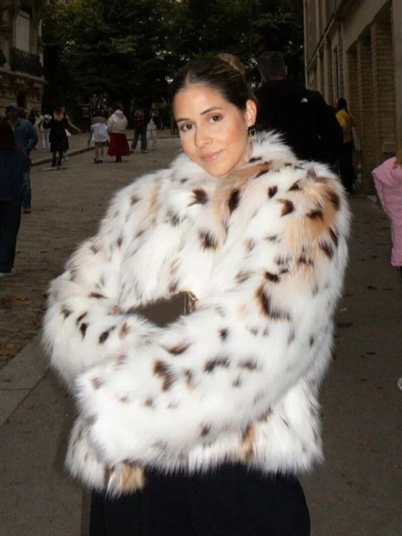 Maria José | Leopard print leather jacket