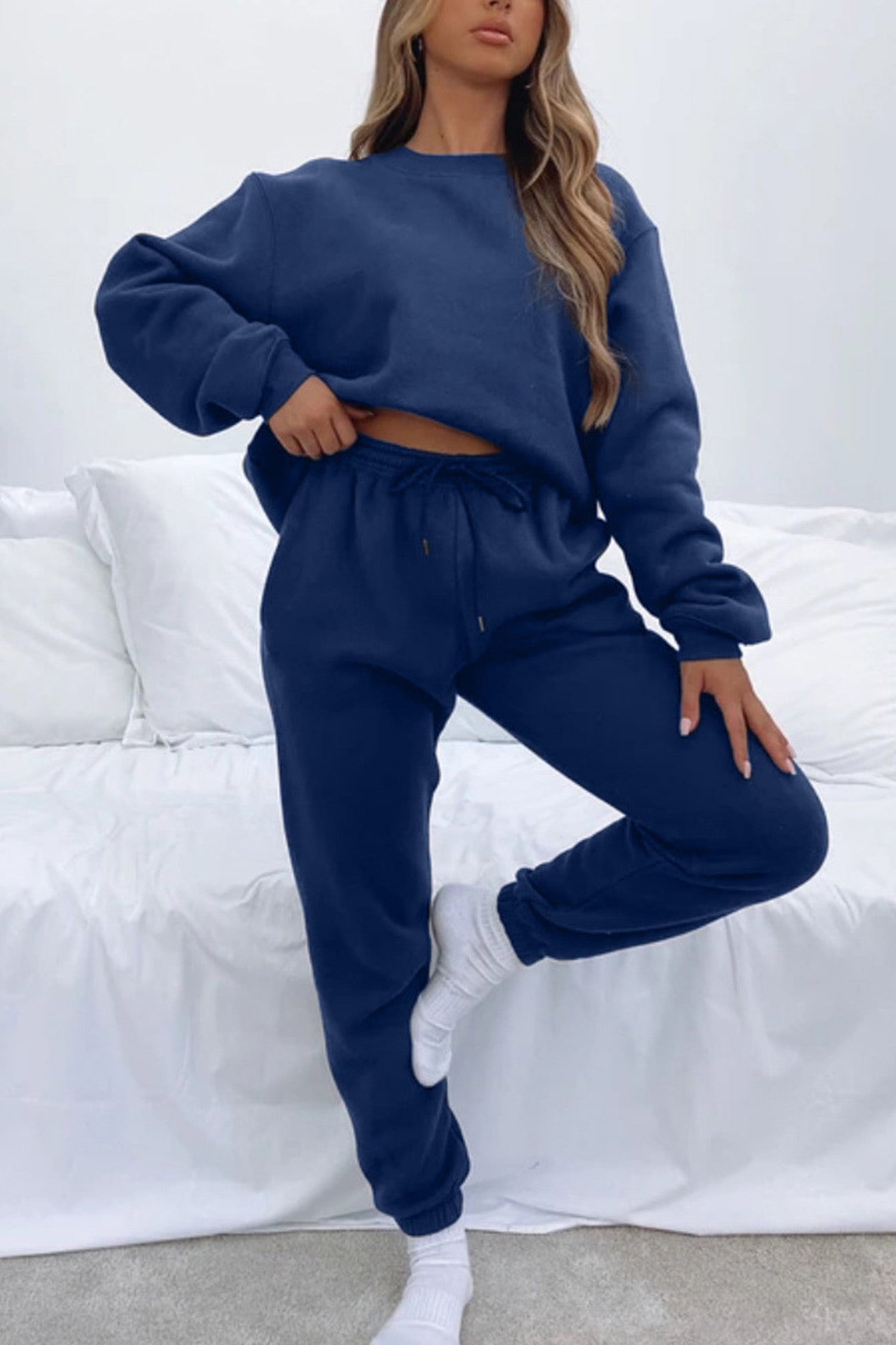 Mirjam | Solid sweatshirt pants set