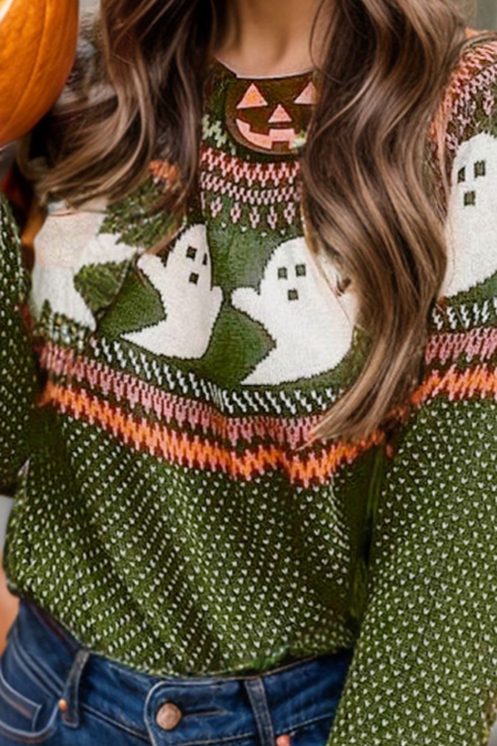 Louise | Ghost crew neck long sleeve sweater