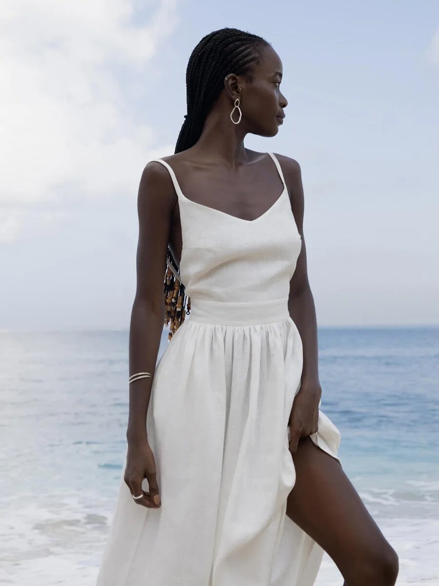 Maribel® | Long Linen Summer Dress