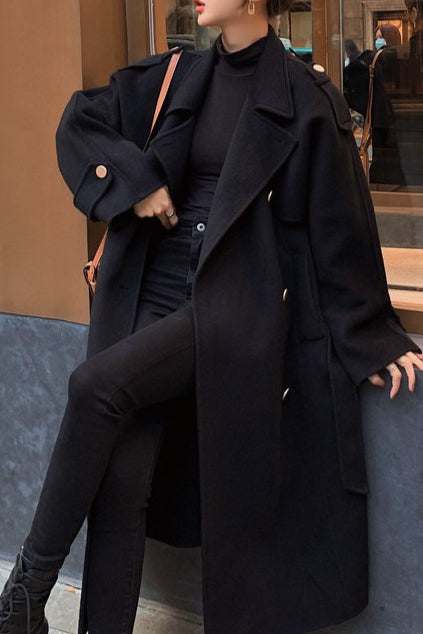 Oversized Double Breasted Overcoat
