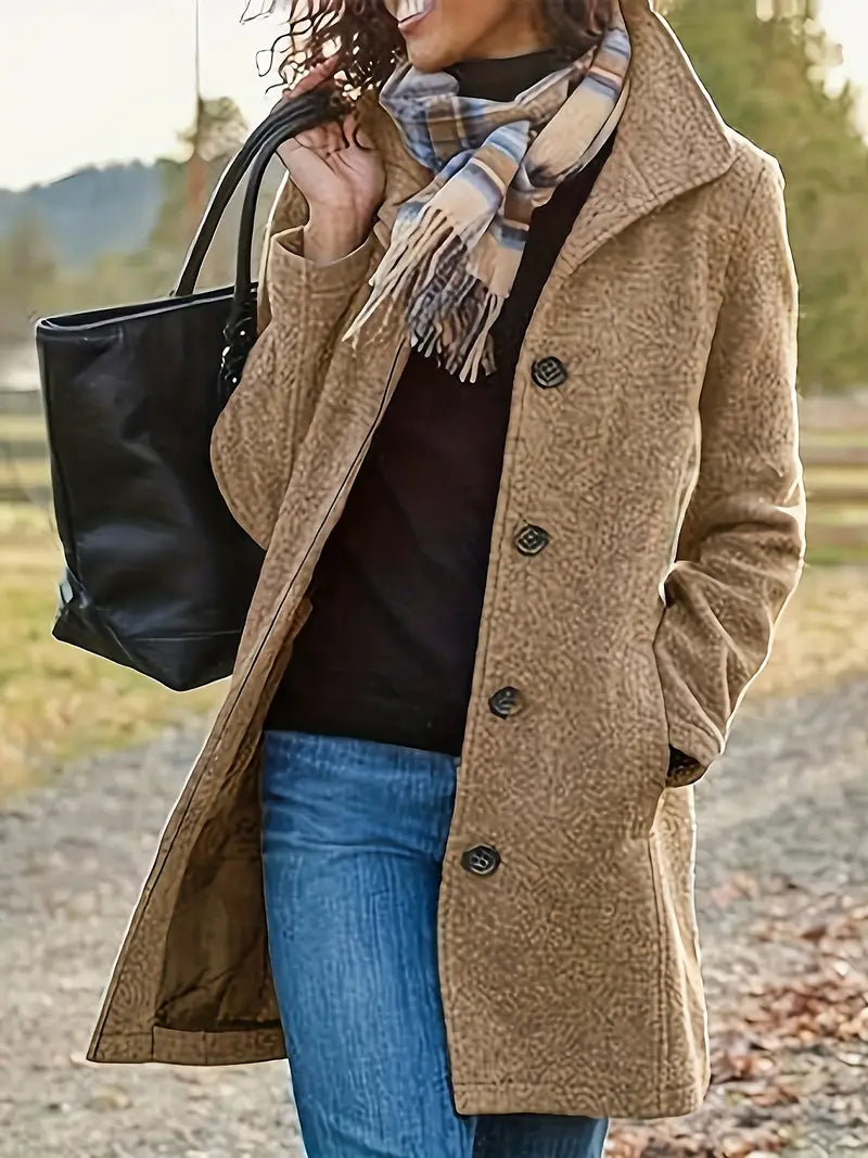 Birte | Knitted double breasted coat