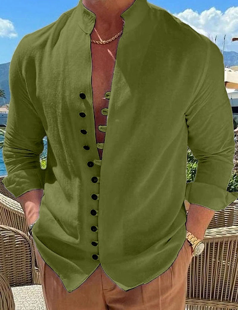 Benjamin | Cotton Shirt with Long Sleeves for Men