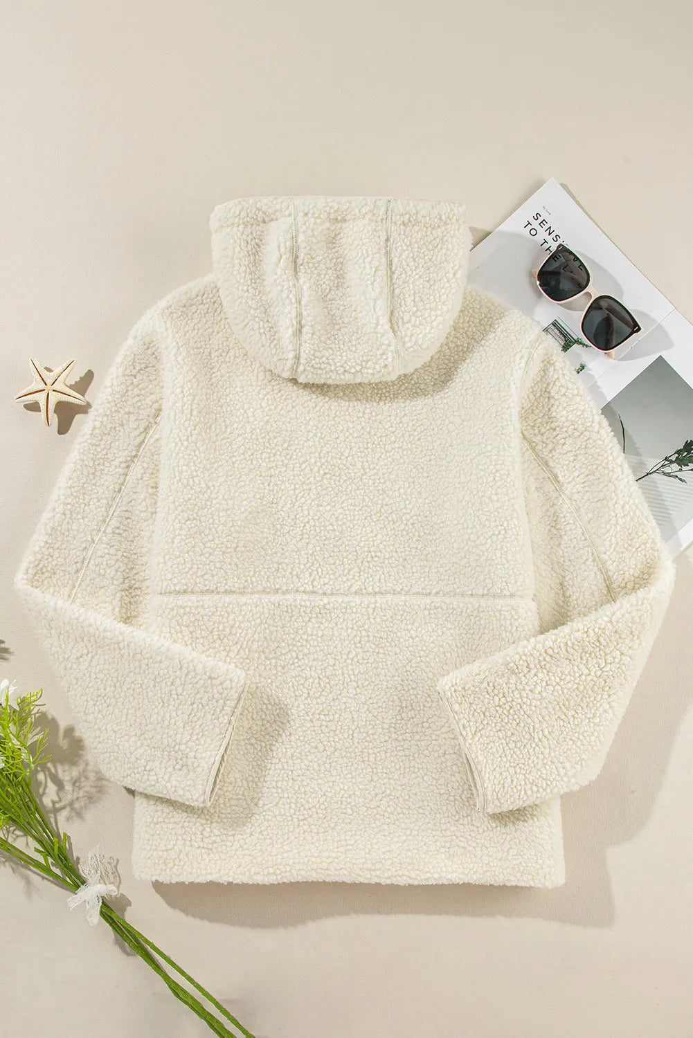 Katinka | Long sleeve hooded jacket with drawstring and zip fastening