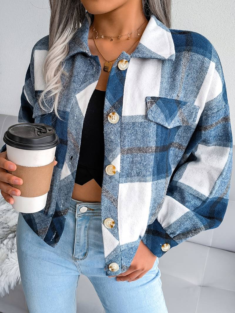Ada | Retro checked long sleeve shirt