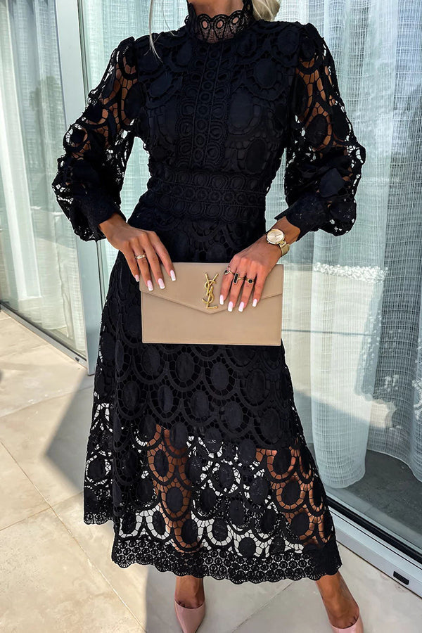 Rebecca® | Crochet Midi Dress