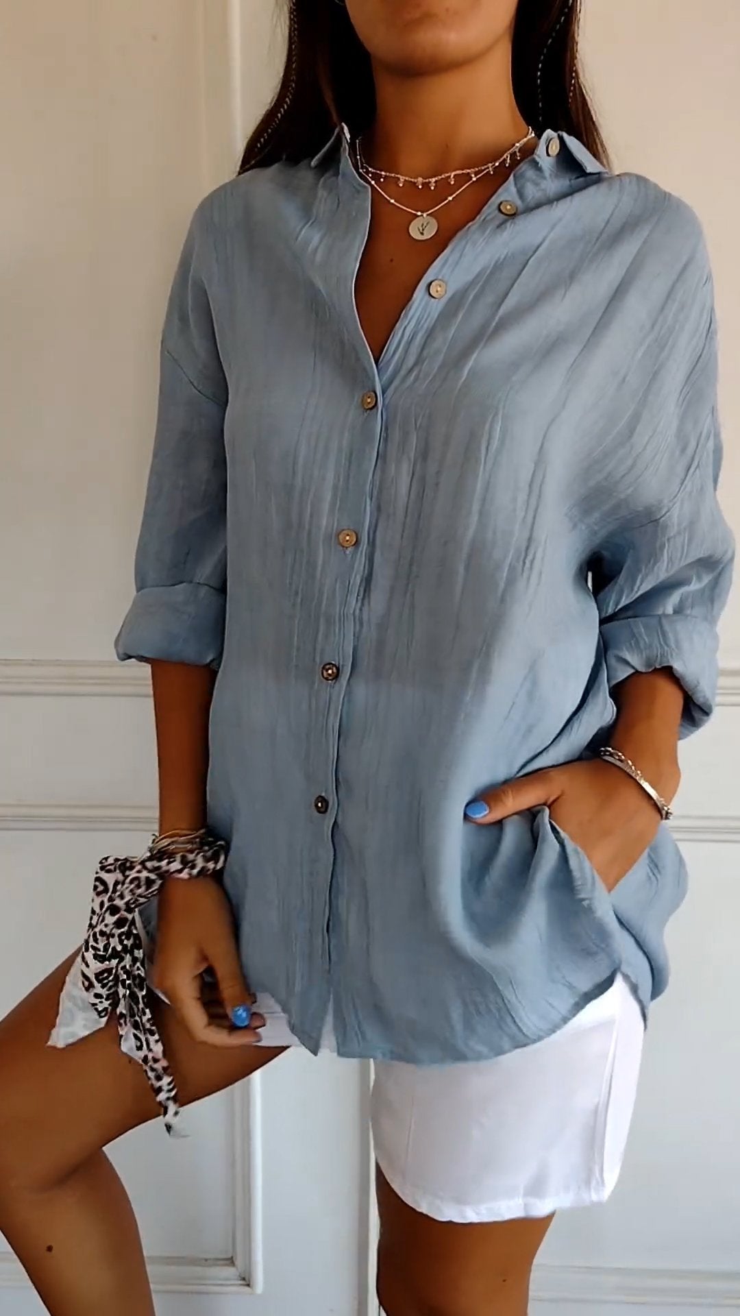 Gala® | Blouse for women Thora in cotton and linen large waist